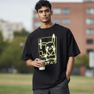 Pokemon Black and Yellow Pikachu Short Sleeve Tee